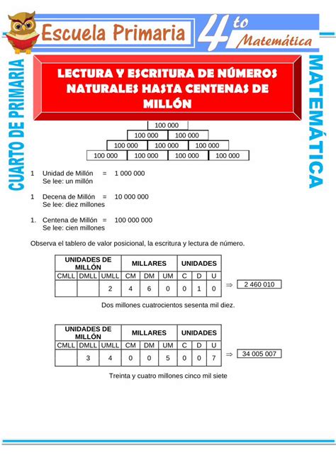 Pdf Lectura Y Escritura De NÚmeros Escuela Primaria€¦ · Observa El Tablero De Valor