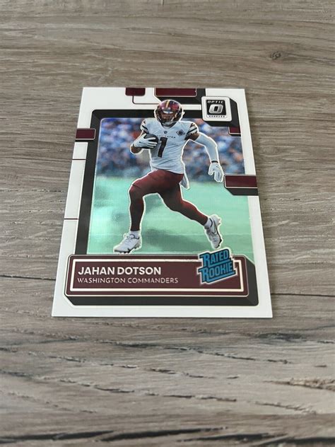 2022 Panini Donruss Optic Jahan Dotson 210 Rc Rated Rookie Commanders