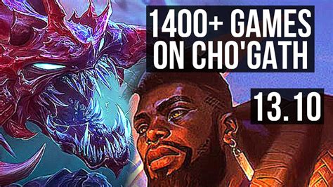 CHO GATH Vs K SANTE TOP 1400 Games 1 1M Mastery 4 2 6 KR