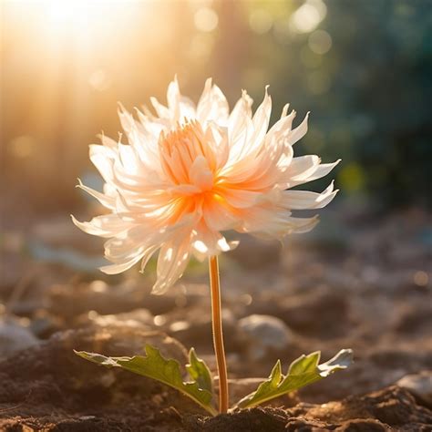 Premium AI Image | A time lapse of a flower blooming and its petals unfurling in the sunlight