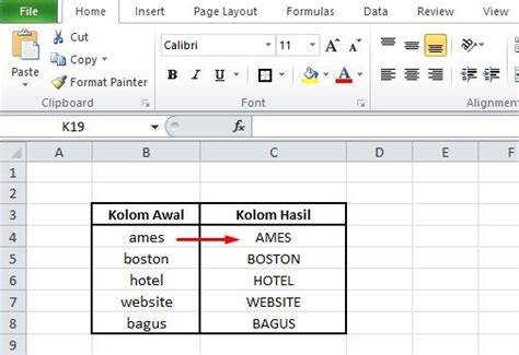 Cara Merubah Huruf Kecil Menjadi Huruf Besar Di Excel