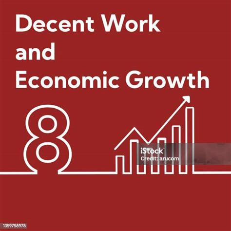 Odd 8icône Carrée Travail Décent Et Croissance Économique Vecteurs