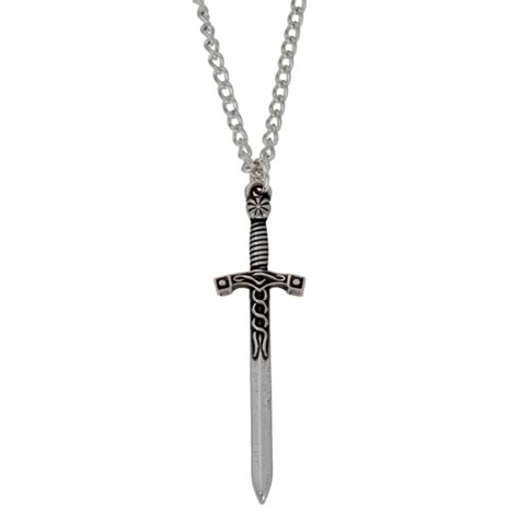 Excalibur Sword Pendant Fine Cornish Pewter The Celtic Knot