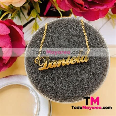 Collar De Acero Inoxidable Nombre DANIELA A624 TodoMayoreo