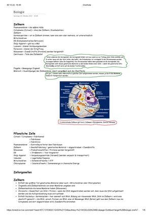 Pilze Zusammenfassung Grundlagen Der Biologie Studocu