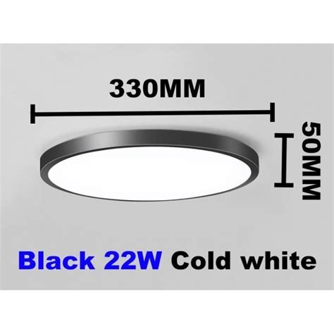 Plafonnier W Macro Black Body Cold White Plafonnier Led Moderne