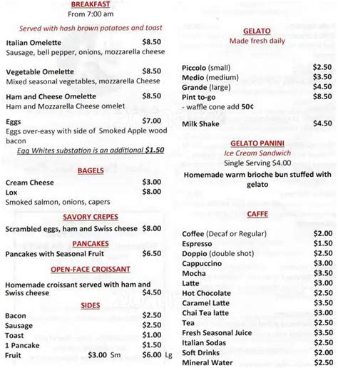 Caffe Mezza Luna Menu, Menu for Caffe Mezza Luna, Half Moon Bay, Half Moon Bay - Urbanspoon/Zomato