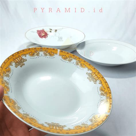 Jual PYRAMID PIRING MAKAN 8 21 CM Piring Makan Porselen Keramik