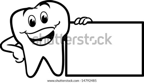 Vector Winking Happy Smiling Tooth Black Vector De Stock Libre De