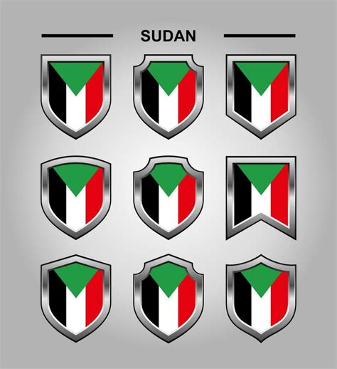 Sudan National Emblems Flag And Luxury Shield 29590757 Vector Art At