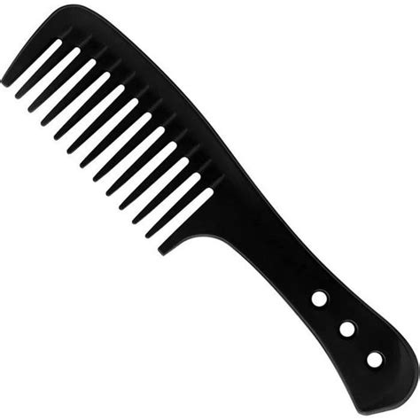 Peignes Sularpek Peigne À Cheveux Noir Dents Larges Coiffure Anti