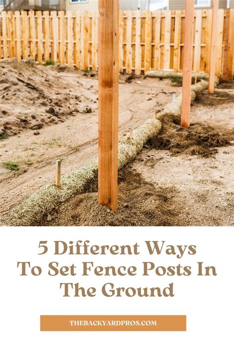 5 Different Ways To Set Fence Posts In The Ground Fence Post Diy