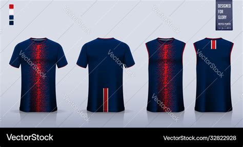 T Shirt Sport Mockup Template Design For Soccer Vector Image