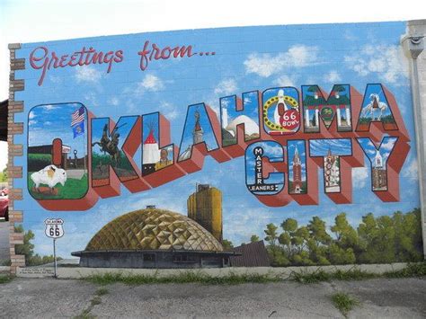 Oklahoma City Landmarks Mural | Oklahoma travel, Oaklahoma city ...