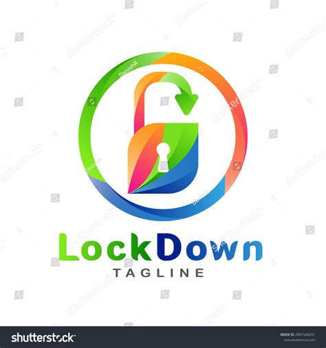 Creative Lock Concept Logo Design Perfect Stock Vector Royalty Free