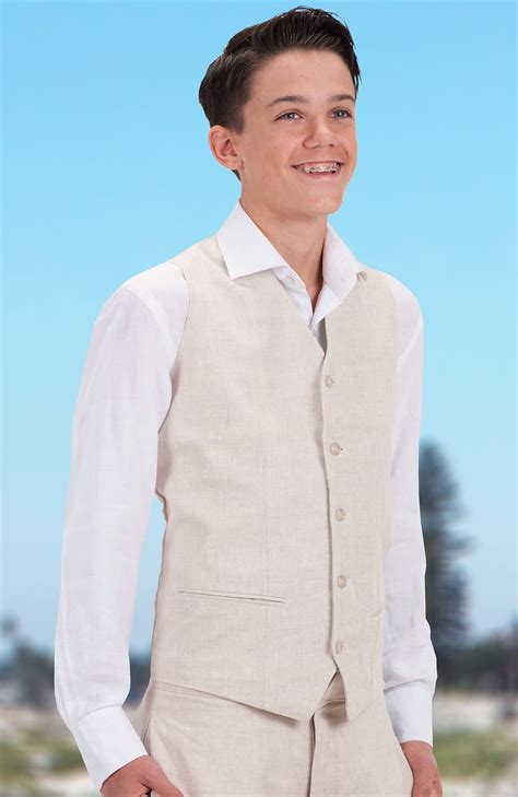 Monaco | 100% Italian Linen Designer Vest Kids - Wedding Tropics