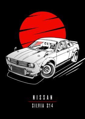 Nissan Silvia S14 Poster By Faissal Thomas Displate