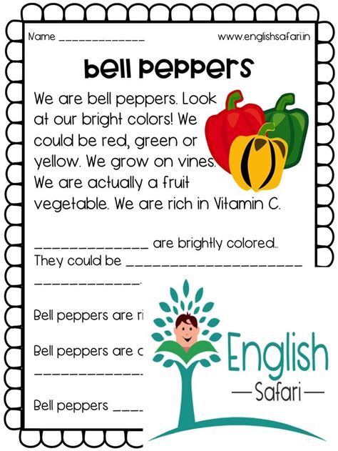 Reading Comprehension Vegetables Reading Comprehension Reading Comprehension Worksheets