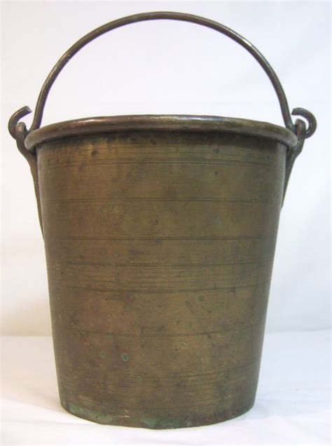 Antique Georgian English Officer Brass Bucket Pail 263280 Uk