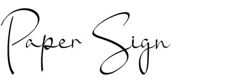paper sign   fonts