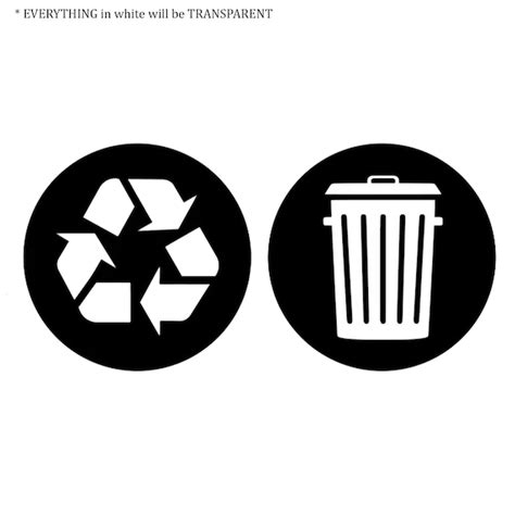 Trash Recycle Decal Etsy