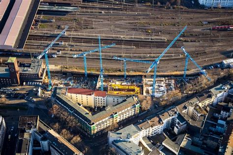 Düsseldorf aus der Vogelperspektive Baustelle zum Neubau der