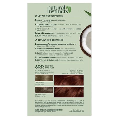 Pack Of 2 Clairol Natural Instincts Semi Permanent Hair Color 6rr