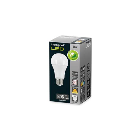 Integral Led Max Efficiency A60 Gls Bulb 43w 806lm E27 2700k Toolstation