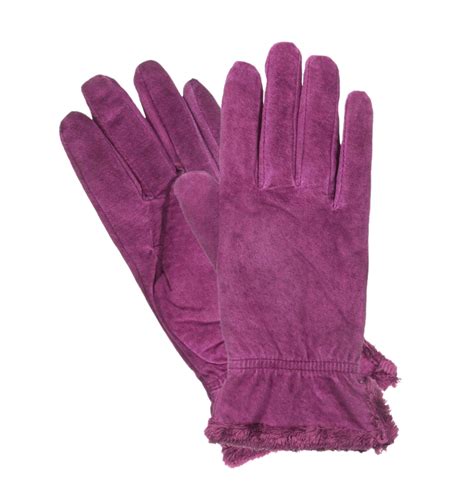 Isotoner Women S Microluxe Plush Lined Suede Leather Gloves Winterberry Ebay