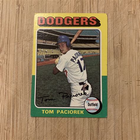 Topps Tom Paciorek Los Angeles Dodgers Baseball Card La Ebay