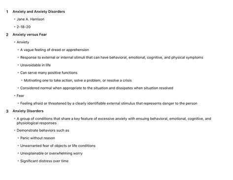 Anxiety And Anxiety Disorders Lecture Notes Anxiety And Anxiety