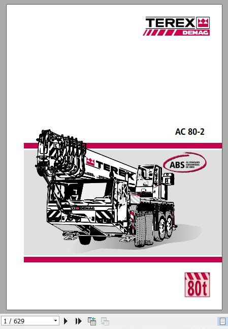 Terex Demag Mobile Crane AC80 2 Technical Training Manual EN V1 4