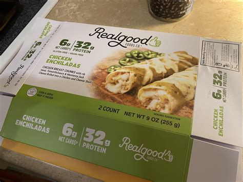 Realgood Enchiladas Two Varieties Chicken With Tomatillo Sauce And Cheese With Red Sauce 10