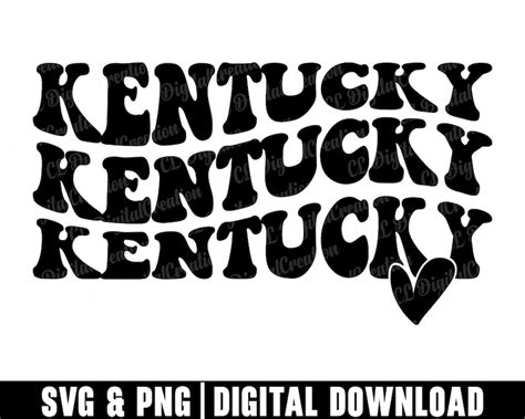 Kentucky Svg Stacked Svg Heart Svg Us States Svg America Svg