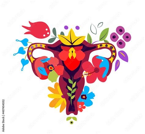 Beautiful Female Reproductive System Flowers Floral Feminine Gynecology