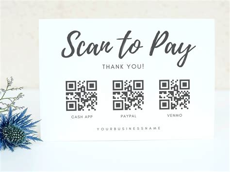 Editable Scan To Pay Qr Code Pay Template Customizable Scan Etsy