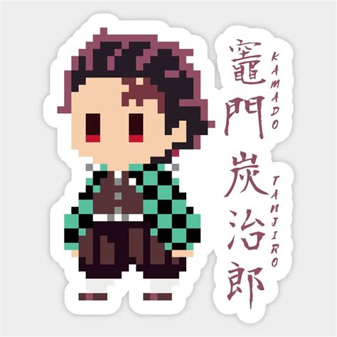 Kamado Tanjiro Pixel Art By Milothecorgi In 2023 Pixel Art Pixlr