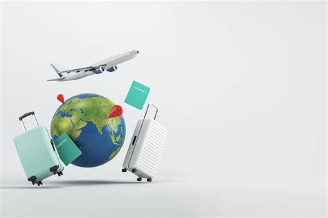 Premium Photo | Traveling around the world concept 3D Rendering