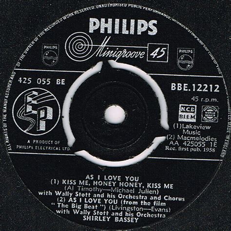 Shirley Bassey As I Love You 1958 Vinyl Discogs