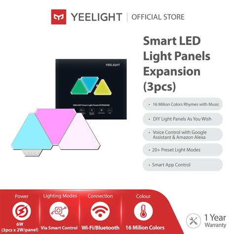 Expansion Only Yeelight Smart Rgb Led Light Panels 3 Led Panels Per