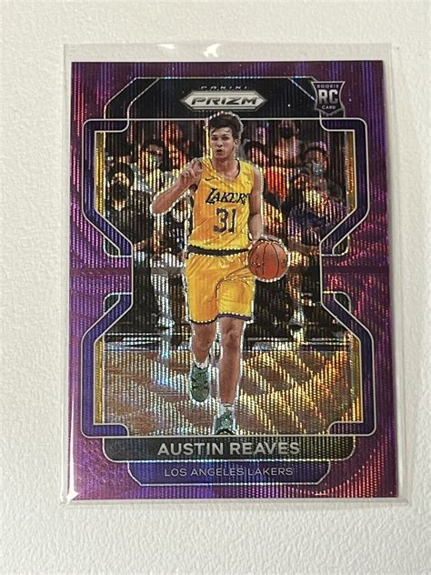 AUSTIN REAVES 2021 22 Panini PRIZM PURPLE WAVE HOLO SP ROOKIE LAKERS RC