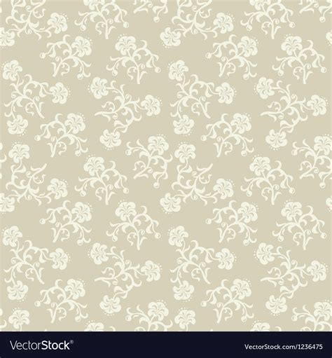 Seamless beige flowers background Royalty Free Vector Image