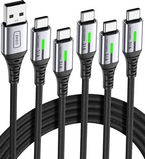 Iniu Cavo Usb Type C Pezzi Cavetto Usb C A Ricarica Rapida