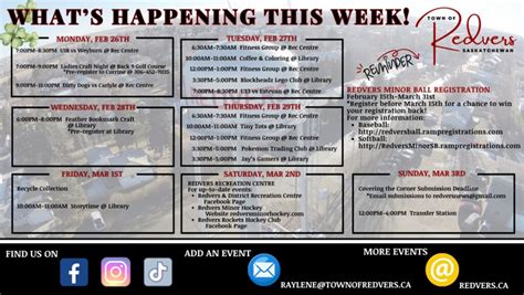 Weekly Happenings Feb 25 Mar 3 2024 Redvers Saskatchewan