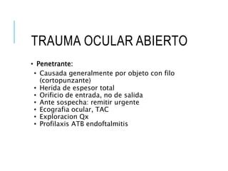 Trauma Ocular Pptx