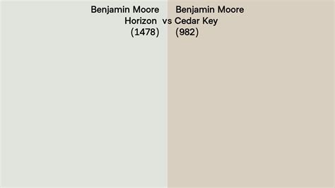 Benjamin Moore Horizon Vs Cedar Key Side By Side Comparison