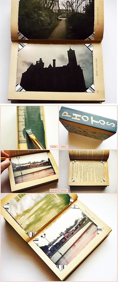 Old Book Photo Album Photo Corners Photo Album Diy Photo Album