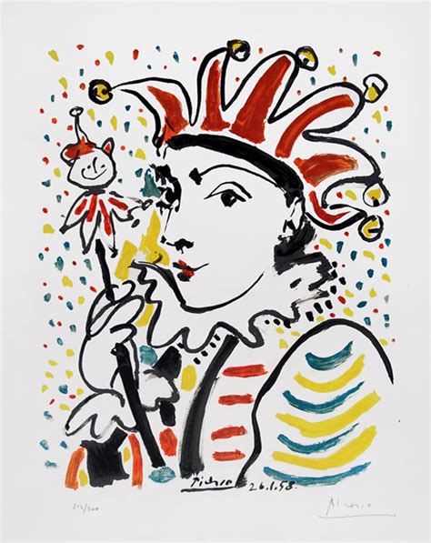 Pablo Picasso Carnaval Carnival 1958 Lithograph S I