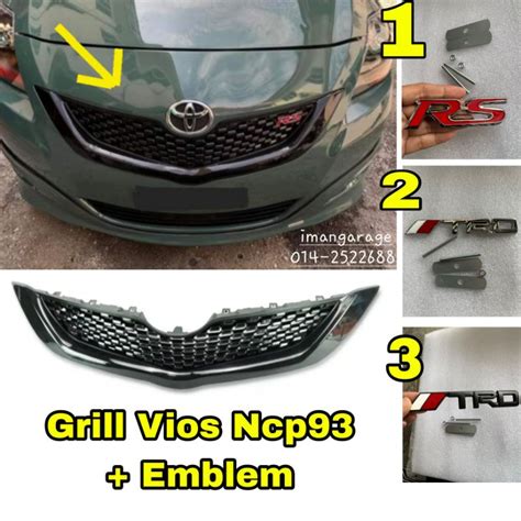 READY STOCK Toyota Vios BELTA NCP93 Front Grill Black 2008 2012 CAN