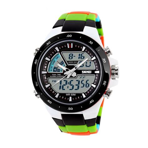 SKMEI 1016 Digital Analog Dual Time Water Resistant Men's Watch - SKMEI ...
